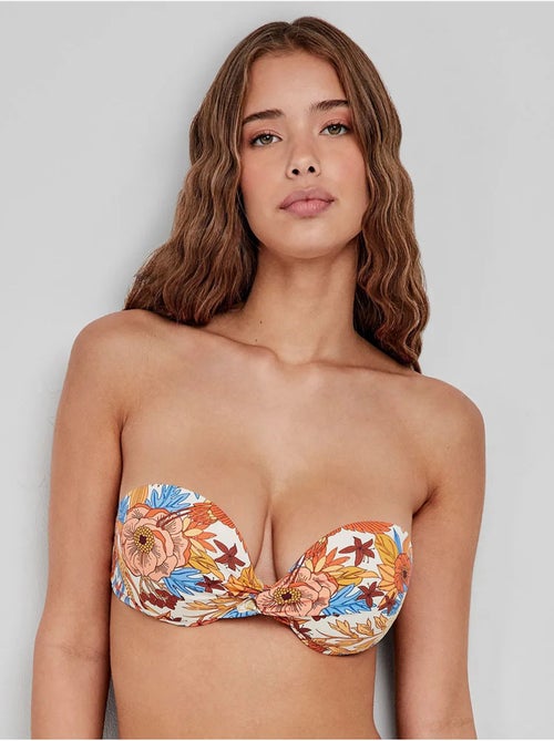 Top bikini bandeau fantasia floreale - Kiabi Top bikini bandeau fantasia floreale - Kiabi