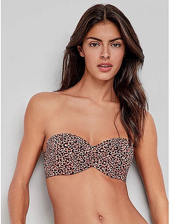 Top bikini bandeau ferretto silicone