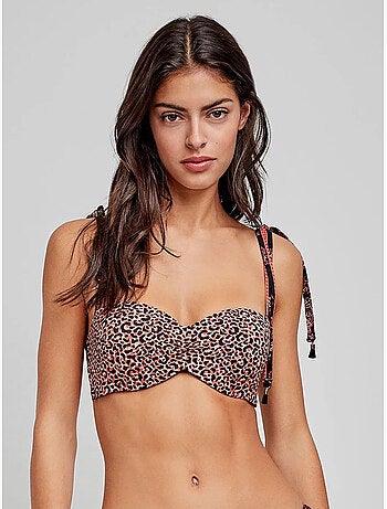 Top bikini bandeau ferretto silicone