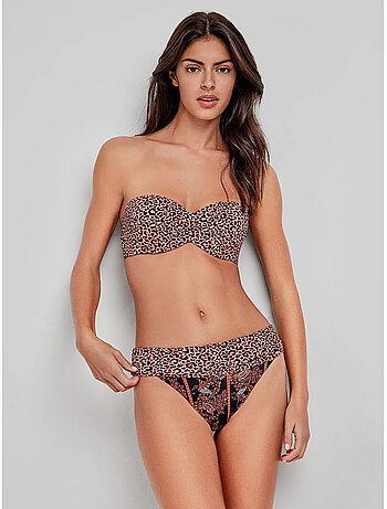 Top bikini bandeau ferretto silicone