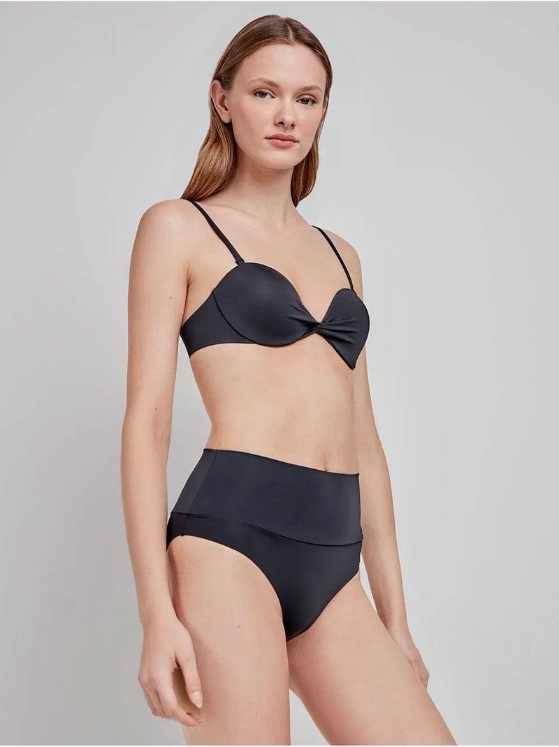 Top bikini bandeau mix and match Nero - Kiabi