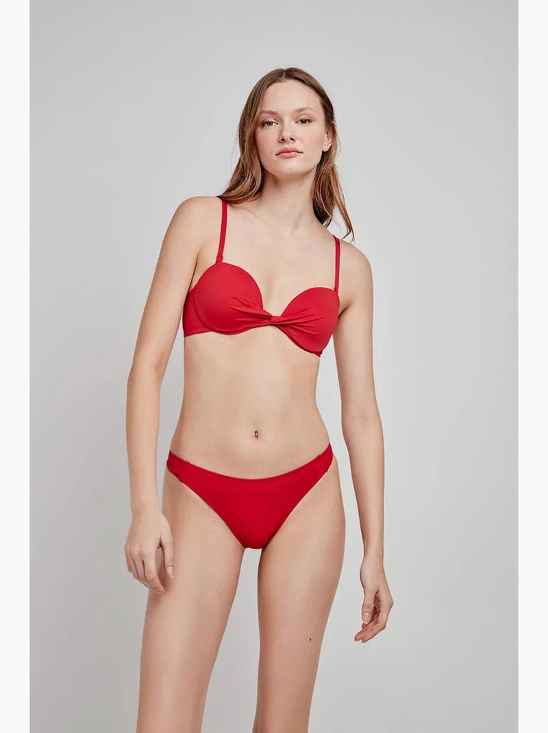 Top bikini bandeau mix and match Rosso - Kiabi