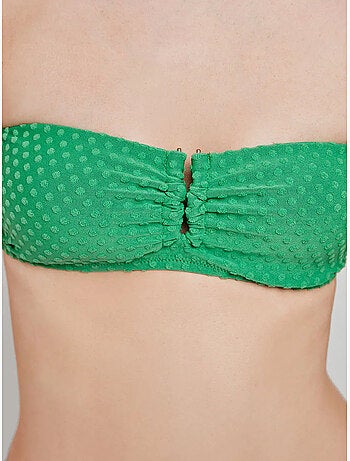 Top bikini bandeau senza ferretto