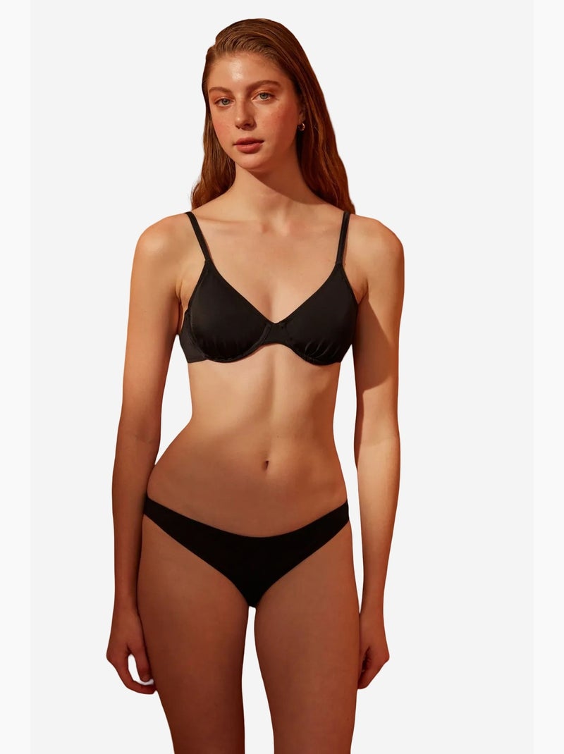 Top bikini basic con ferretto penti Nero - Kiabi