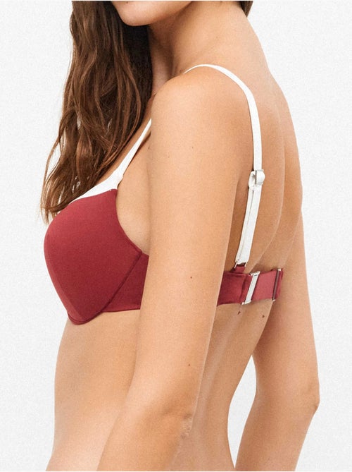 Top bikini bicolore con ferretti integrati - Kiabi Top bikini bicolore con ferretti integrati - Kiabi