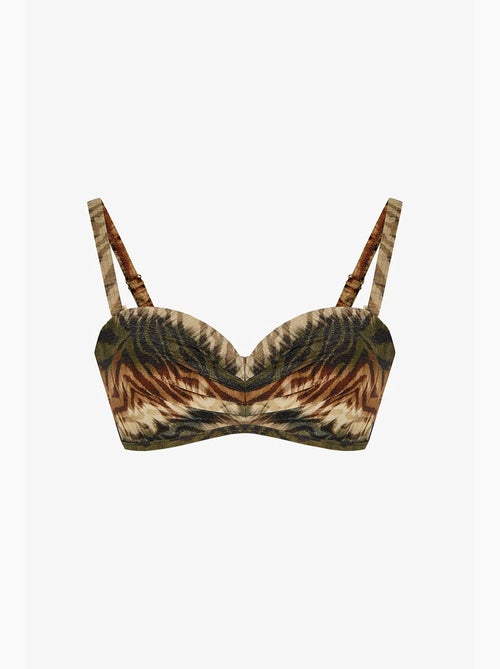 Top bikini cesira lotus zebrato e scintillante penti - Kiabi