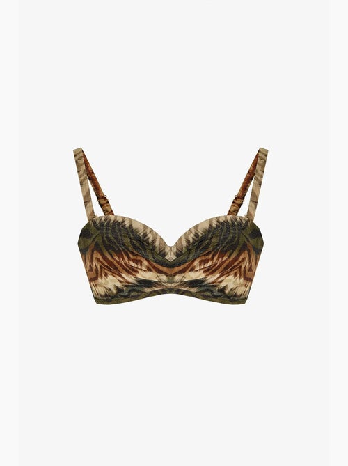 Top bikini cesira lotus zebrato e scintillante penti - Kiabi