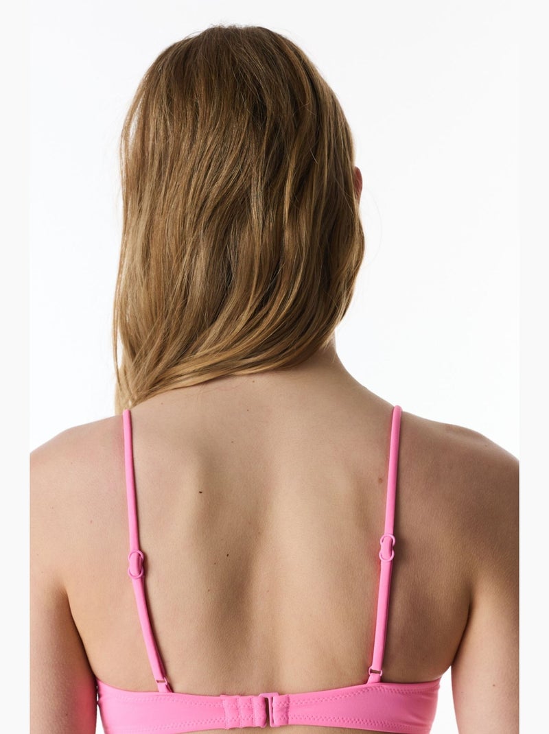 Top bikini con apertura frontale penti Rosa fluo/Solinotes - Kiabi