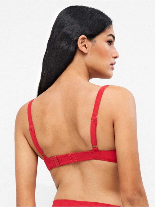 Top bikini con aros integrati jacquard a pois - Kiabi Top bikini con aros integrati jacquard a pois - Kiabi