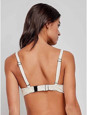 Top bikini con capacità stampa geometrica