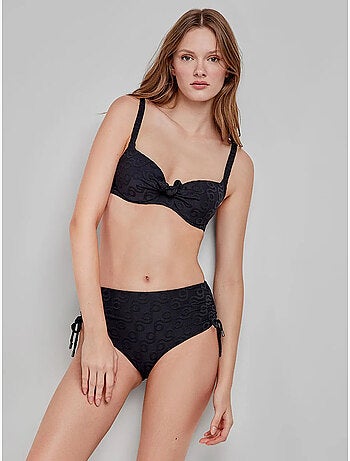 Top bikini con capacità stampa geometrica