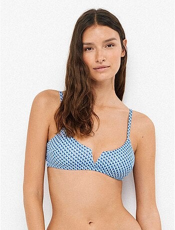 Top bikini con imbottitura rimovibile