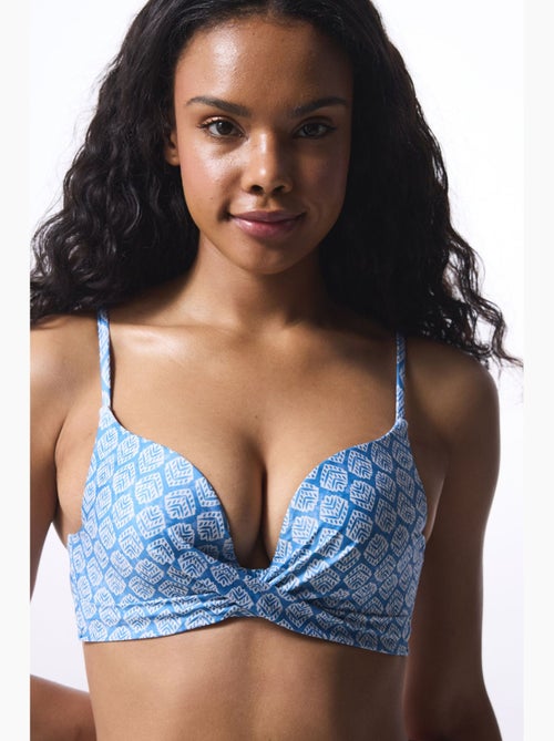 Top bikini con motivo baklava e push-up penti - Kiabi