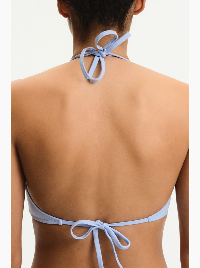 Top bikini con scollo a v rovesciato penti Blu cielo - Kiabi
