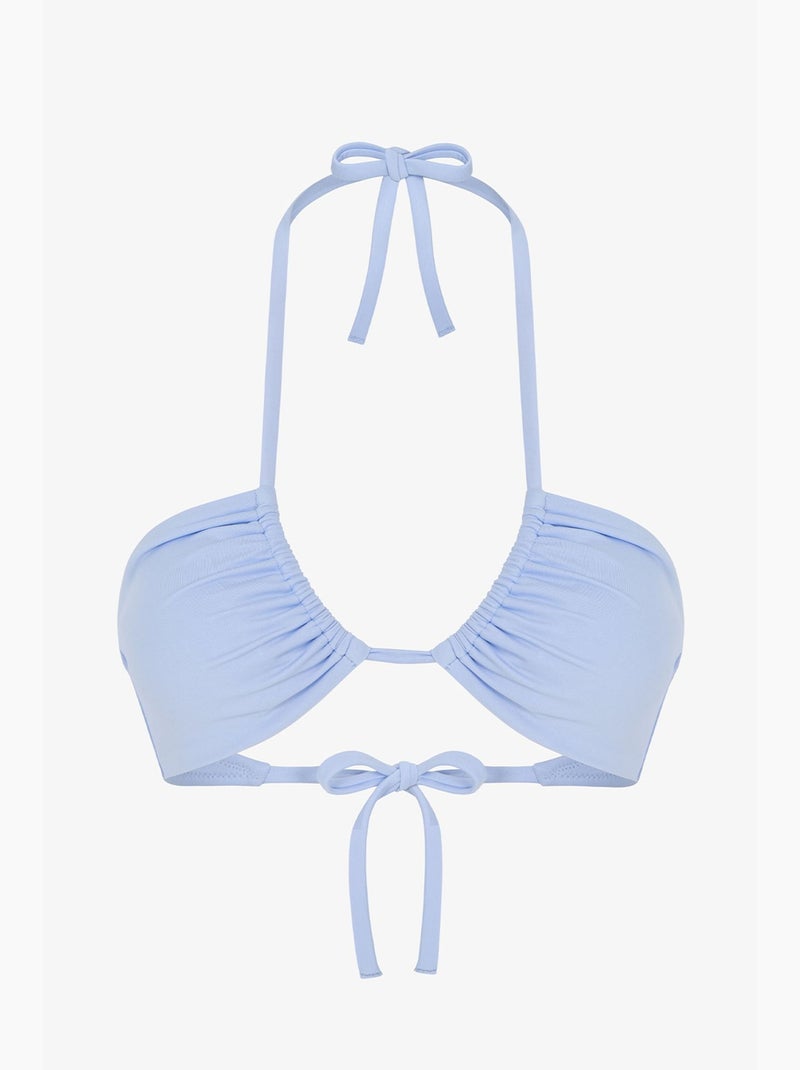 Top bikini con scollo a v rovesciato penti Blu cielo - Kiabi