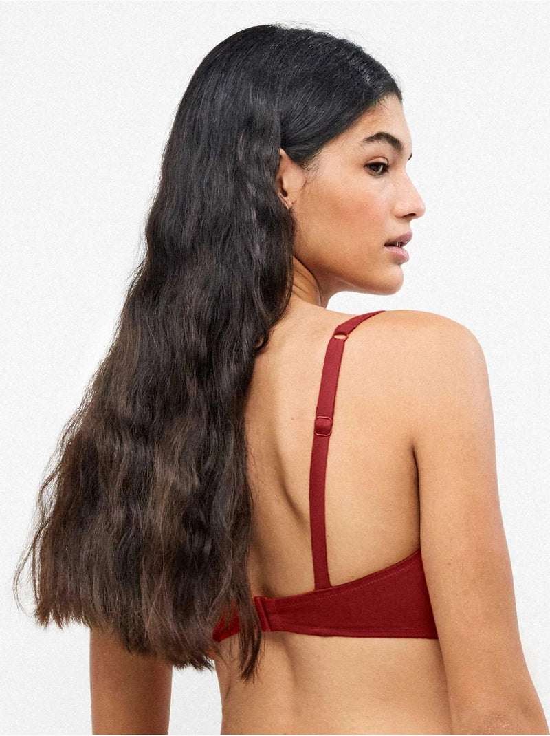 Top bikini coppe b, c e d Bordeaux - Kiabi
