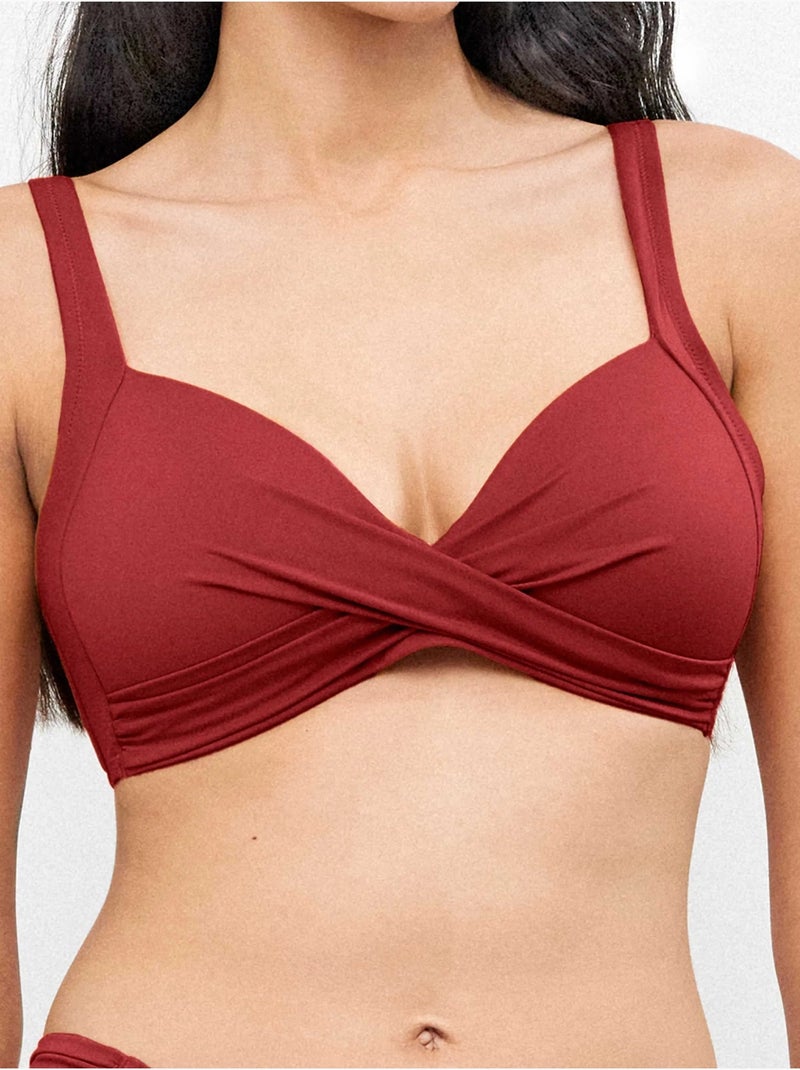 Top bikini coppe b, c e d Bordeaux - Kiabi