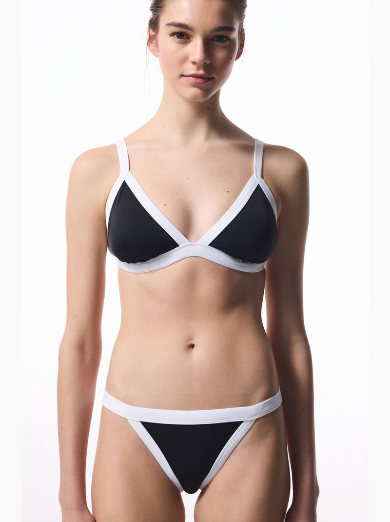 Top bikini donna penti Nero Bianco - Kiabi