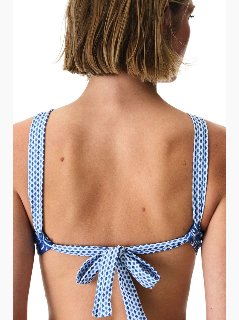Top bikini giana floreale penti Bianco Blu - Kiabi