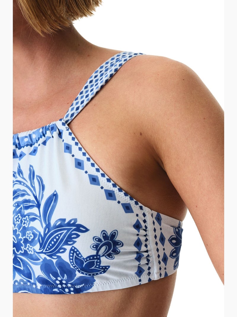 Top bikini giana floreale penti Bianco Blu - Kiabi