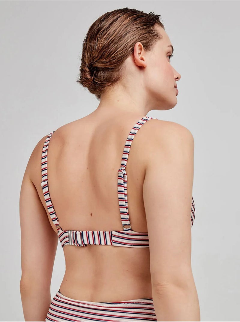 Top bikini gran capienza fantasia righe Multicolore - Kiabi