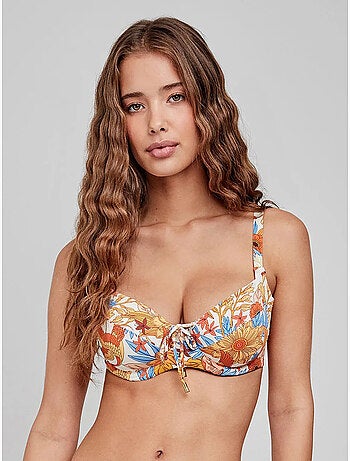 Top bikini gran capienza senza foam nelle coppe c e d