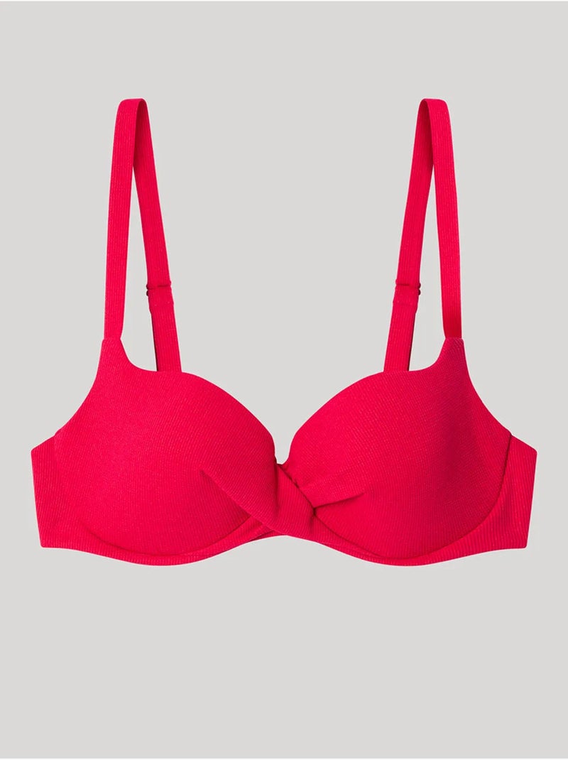 Top bikini in tessuto strutturato Melograno - Kiabi