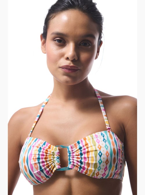 Top bikini mae a righe senza spalline penti - Kiabi Top bikini mae a righe senza spalline penti - Kiabi