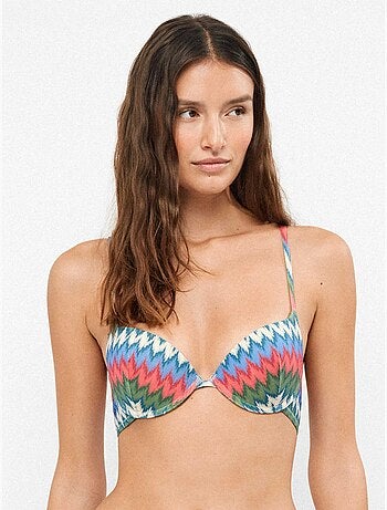 Top bikini push up con ferretto