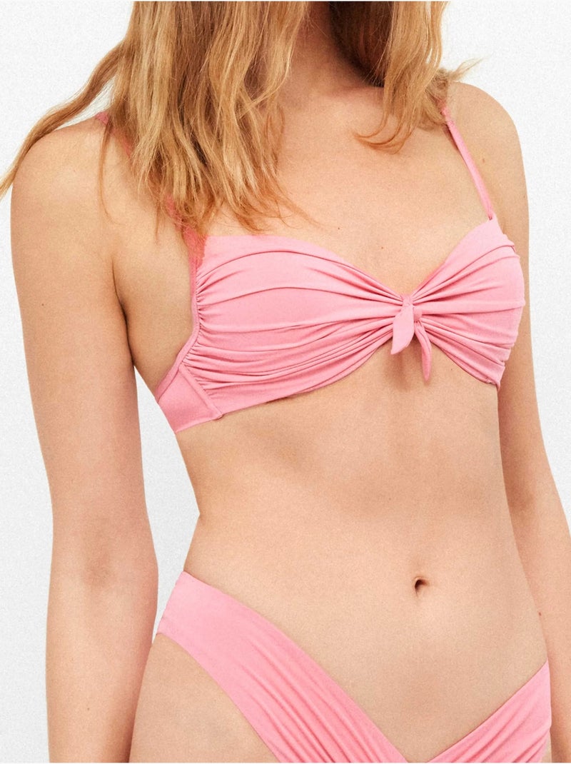 Top bikini push up con ferretto Rosa - Kiabi
