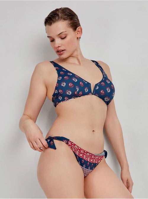Top bikini reversibile senza ferretto fantasia etnica - Kiabi Top bikini reversibile senza ferretto fantasia etnica - Kiabi