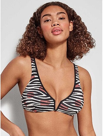 Top bikini reversibile senza ferretto
