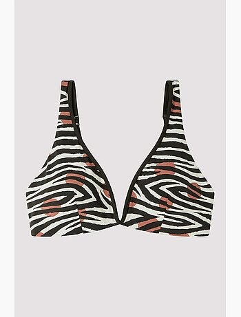 Top bikini reversibile senza ferretto