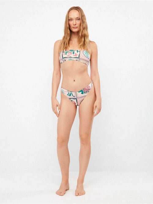 Top bikini senza ferretto con stampa mosaico - Kiabi Top bikini senza ferretto con stampa mosaico - Kiabi