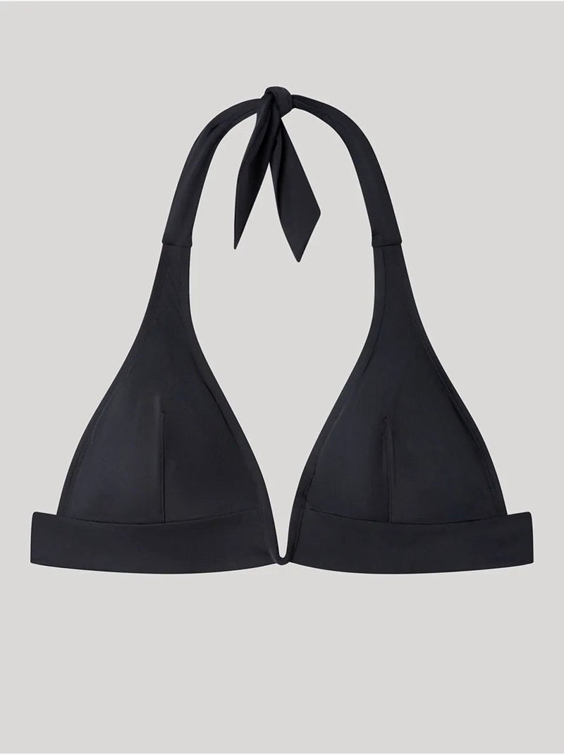 Top bikini senza ferretto e foam estraibile Nero - Kiabi