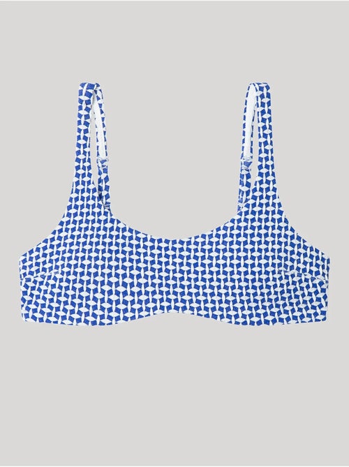 Top bikini senza ferretto tessuto strutturato - Kiabi