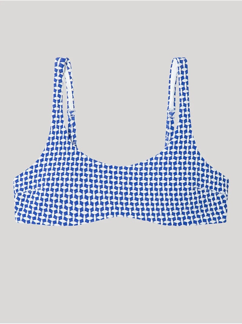 Top bikini senza ferretto tessuto strutturato Multicolore - Kiabi