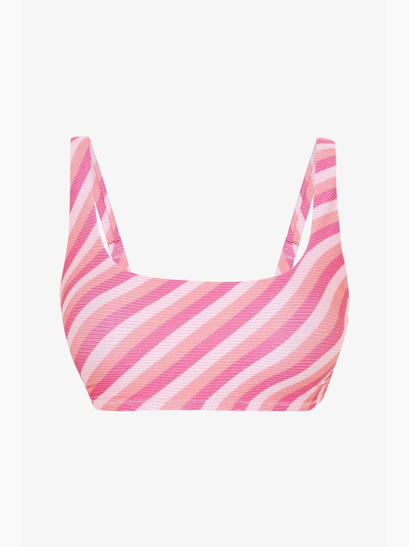 Top bikini sura a righe penti Rosa/Bianco - Kiabi
