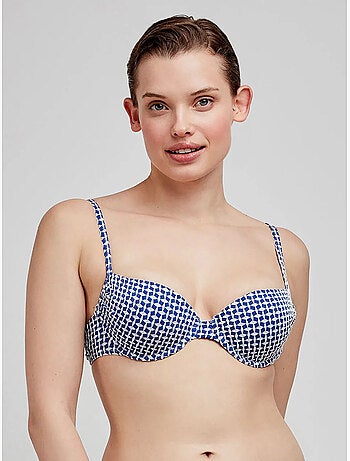 Top bikini tessuto strutturato