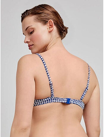 Top bikini tessuto strutturato
