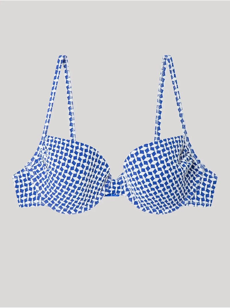 Top bikini tessuto strutturato Multicolore - Kiabi