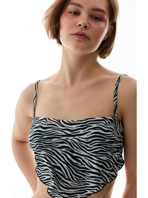 Top bikini wild zebra scarf penti - Kiabi Top bikini wild zebra scarf penti - Kiabi