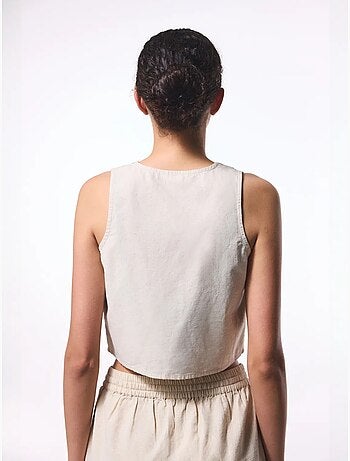 Top boho in lino penti