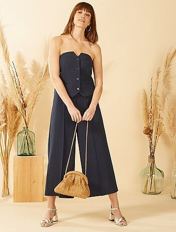 Top bustier con bottoni