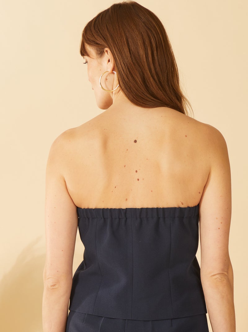 Top bustier con bottoni BLU - Kiabi