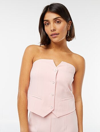 Top bustier con bottoni