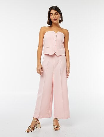 Top bustier con bottoni