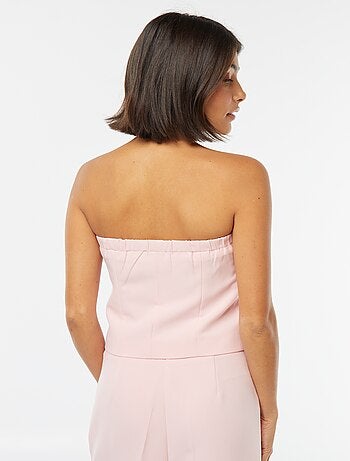 Top bustier con bottoni