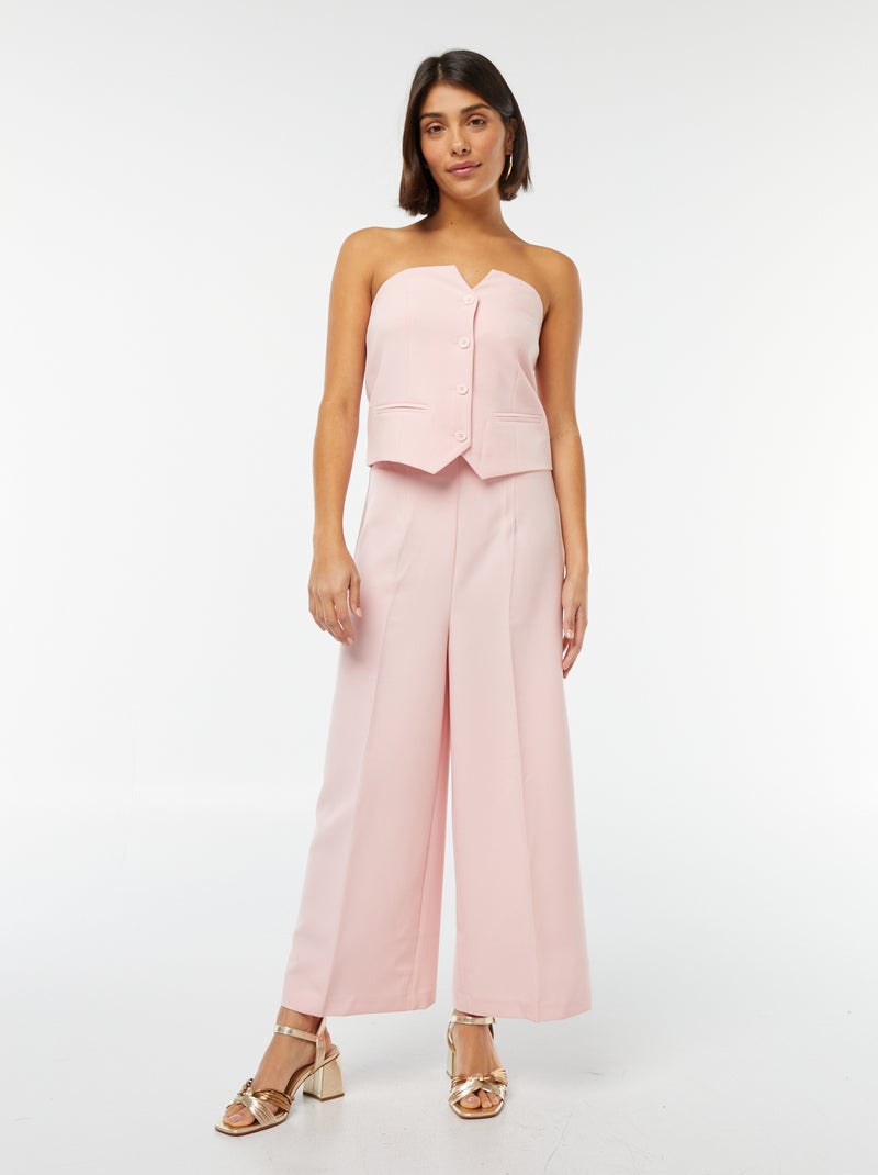 Top bustier con bottoni ROSA - Kiabi