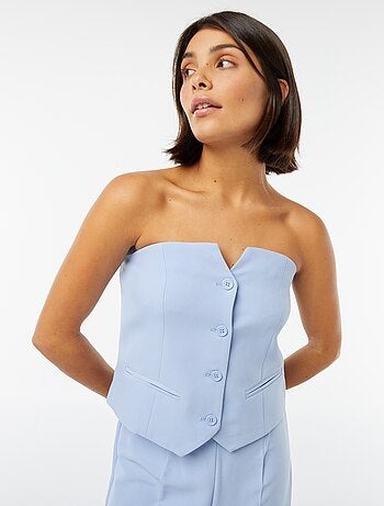 Top bustier con bottoni